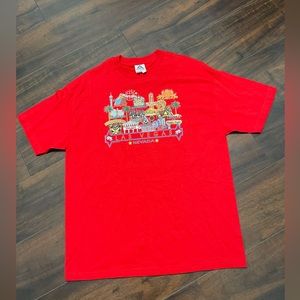 Alstyle Apparel Activewear Vintage Las Vegas Strip Red T-shirt Men’s XL USA Made